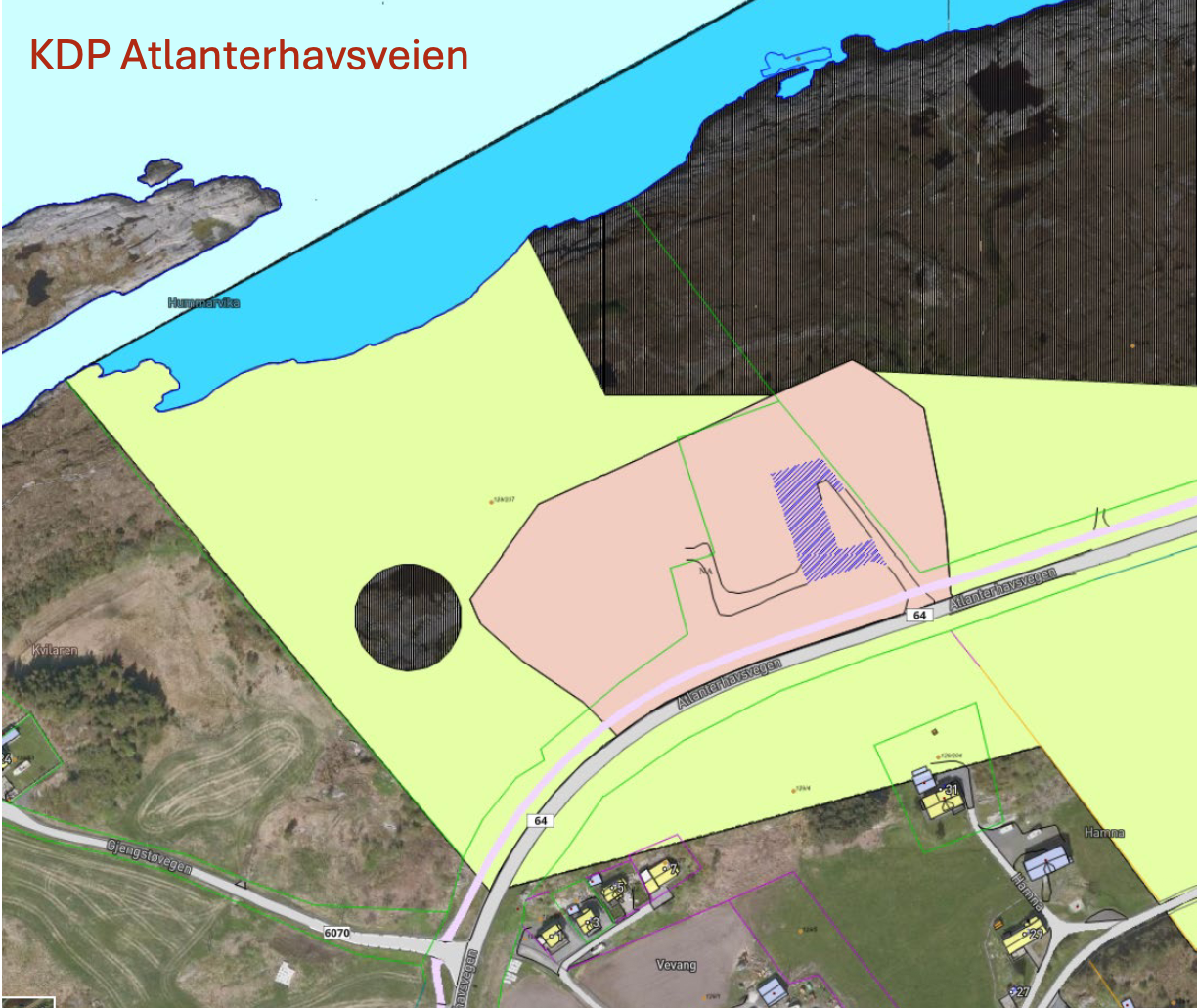 Municipal master plan map for the Atlantic Road